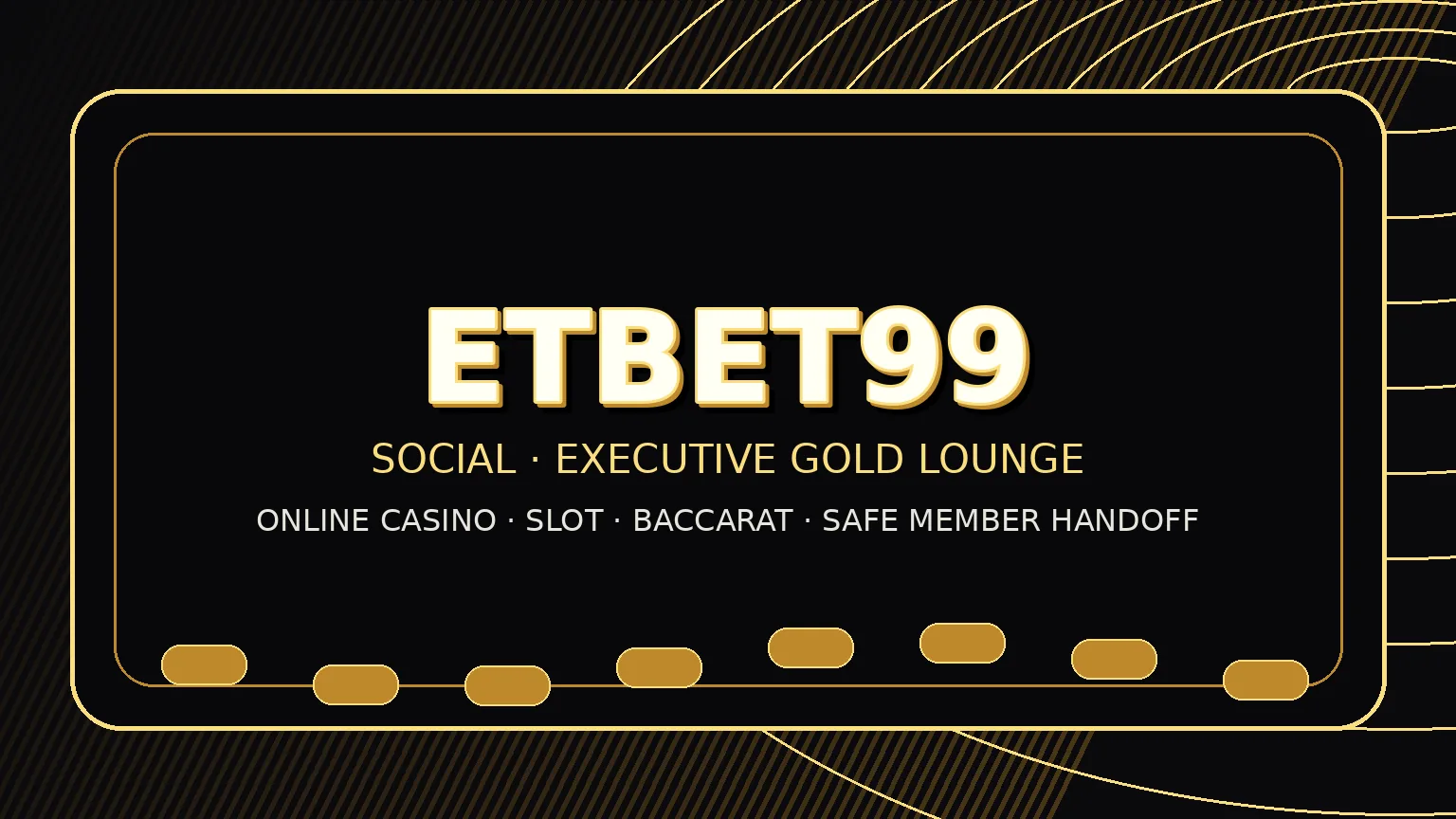 แบนเนอร์ ETBET99 กราไฟต์ดำทองและฟ้าเย็น สำหรับหน้า /