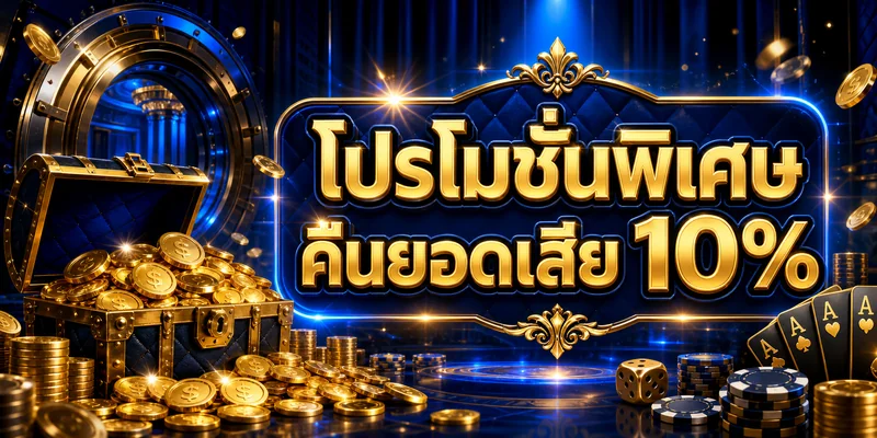 โปรโมชั่นพิเศษ คืนยอดเสีย 10%
